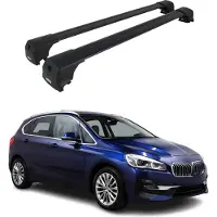 Omtec Dachträger Grundtäger für BMW 2 Active Tourer F45 2014-2021 75kg Alu Schwarz 2x