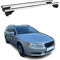 Omtec Dachträger Grundtäger für Volvo V70 2007-2016 75kg Aluminium Silber 2 tlg