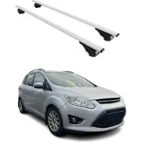 Omtec Dachträger Grundtäger für Ford Grand C-Max 2010-2019 75kg Metall Silber 2 tlg