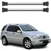 Omtec Dachträger Grundtäger für Mercedes ML Klasse W163 1998-2005 75kg Alu Grau 2x
