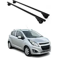 Omac Dachträger Grundtäger für Chevrolet Spark M300 2010-2015 75kg Metall Schwarz 2x