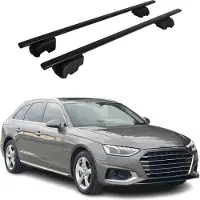 Omtec Dachträger Grundtäger für Audi A4 B9 Avant 2016-2025 75kg Metall Schwarz 2 tlg