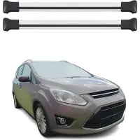 Omtec Dachträger Gepäckträger für Ford Grand C-Max 2010-2019 Relingträger Alu Silber
