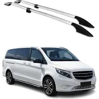 Omtec Dachreling für Mercedes Vito W639 W447 2003-2025 L3 Extra Langer RS Alu Grau
