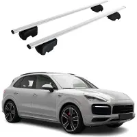 Omtec Dachträger Gepäckträger für Porsche Cayenne 2018-2023 Querträger ABE Silber