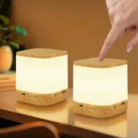 ZMH 2ER Nachttischlampe Touch Dimmbar LED Akku Nachtlicht Kabellos1800mAH USB Aufladbar Tischlampe mit 3 Farbtemperaturen Timing Funktion