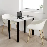 AKKE Beton Tisch mit schwarze beine LxBxH: 100x50x74 cm