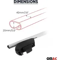 Omtec Dachträger Gepäckträger für Seat Ibiza 2008-2017 Grundträger ABE Silber 2x