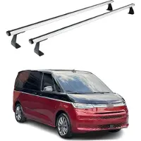 Omtec Dachträger Grundtäger für VW T7 Multivan 2021-2025 75kg Aluminium Silber 2 tlg