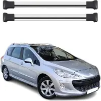 Omtec Dachträger Grundtäger für Peugeot 308 Kombi 2007-2013 75kg Alu Grau 2 tlg