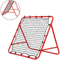 TolleTour Fußball Rebounder klappbar Kickback Tor Verstellbar in 5 Stufen Rückprallwand Netz für Trainingsübungen - Schuss - Techniktraining