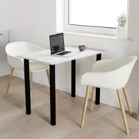 AKKE Hellgrau Tisch mit schwarze beine LxBxH: 50x50x74 cm