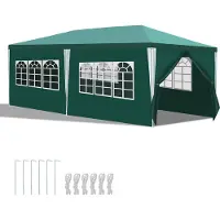 SWANEW Pavillon Pavillons & Partyzelte Robustes Partyzelt Hochzeiten Strand Messestand Festzelt 3x6m
