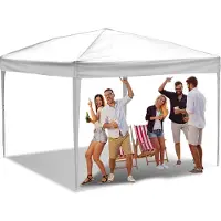 TolleTour Faltpavillon 3 x 3m Pavillon Faltbar Gartenzelt, UV-Schutz 50+ Pavillons & Partyzelte Festzelt ohn Seiten weiß