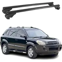 Omtec Dachträger für Hyundai Tucson 2004-2009 Gepäckträger Grundträger Alu Schwarz 2x