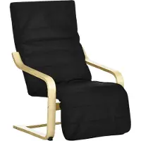 HOMCOM Relaxsessel Schwingstuhl Ruhesessel, Relaxstuhl mit Verstellbarem Fußteil
