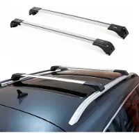Omtec Alu Dachträger Gepäkträger Grundträger für Citroen C4 Cactus 2014-2020 Silber 2x