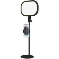Aiorber LED-Tischlampe mit Handyhalterung, 5 Farbmodi & 10 Helligkeitsstufen, Dimmbare Nachttischlampe mit Memory-Funktion, 23L x 23B x 65H cm