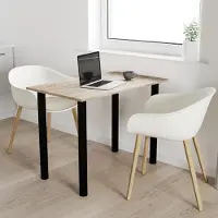 AKKE Trüffel Tisch mit schwarze beine LxBxH: 90x60x74 cm