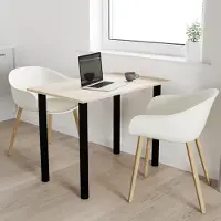 AKKE Sonoma Tisch mit schwarze beine LxBxH: 70x60x74 cm