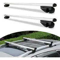 TolleTour Dachträger Alu Silber Plastikclip Gummikissen Relingträger 150kg Gepäckträger