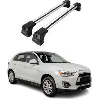 Omtec Dachträger Grundtäger für Mitsubishi ASX 2010-2023 75kg Aluminium Silber 2x