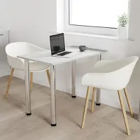 AKKE Beton Küchentisch mit chrom beine LxBxH: 120x60x74 cm