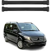Omtec Dachträger Grundtäger für Mercedes Vito W447 2014-2025 75kg Alu Schwarz 2 tlg