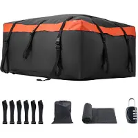 SucceBuy 20 Kubikfuß Autodach-Gepäckträgertasche, 840D PVC wasserdichte Dachgepäcktasche, Anti-Rutsch-Matte, Schloss, 6 Türhaken, für alle Fahrzeuge