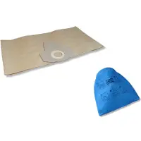 Kallefornia SET - 20 Staubsaugerbeutel K184 + 1 blauer Zusatz-Filter K775 geeignet für Parkside PWD 20 A1 Papier Filtersäcke und Stoff-Filter Ersatzfilter Staubklasse L