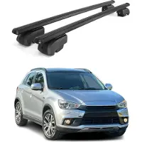 Omac Dachträger Grundtäger für Mitsubishi ASX 2010-2023 75kg Alu Schwarz 2 tlg