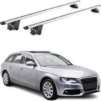 Omac Dachträger Grundtäger für Audi A4 B8 B9 Avant 2008-2025 100kg Alu Silber 2x ABE
