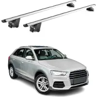 Aurilis Dachträger Grundtäger für Audi Q3 mk1 2011-2018 100kg Aluminium Silber 2tlg ABE