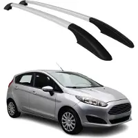 Omtec Aluminium Dachreling Relingträger für Ford Fiesta 2008-2017 Silber 2x
