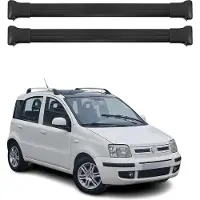 Omac Dachträger Grundtäger für Fiat Panda 169 Cross 2003-2015 75kg Alu Schwarz 2 tlg