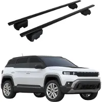 Omtec Dachträger Grundtäger für Jeep Compass III J4U ab 2026 75kg Metall Schwarz 2 tlg