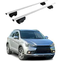 Omtec Dachquerträger für Mitsubishi ASX, Baujahr 2010-2023, Stahl, Silberfarben, mit ABE-Zulassung