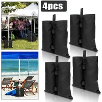 TolleTour 4X Pavillon Sandsäcke schwarz Standfuß Gewichte Set Für Zelt Faltpavillon Halterung Party robust Waterproof Outdoor-Sandsack gewichtete Füße