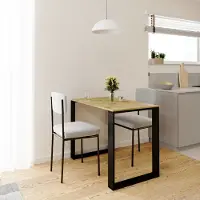 AKKE Artisan Eiche LOFT Tisch mit schwarze beine LxBxH: 90x60x75 cm