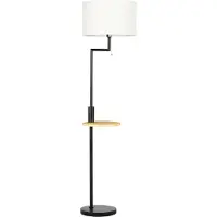 HOMCOM Stehleuchte, Stehlampe mit Ablage, 40 W Standlampe mit USB-Anschluss