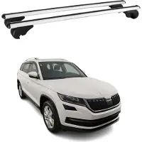 Omtec Dachträger Grundtäger für Skoda Kodiaq 2016-2024 75kg Aluminium Silber 2tlg