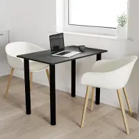 AKKE Anthrazit Tisch mit schwarze beine LxBxH: 90x50x74 cm