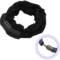 Yakimz Fahrradschloss Zahlencode 6mm Stahlkettenglieder 5-stelliges Zahlenschloss Kettenschloss Motorradschloss Fahrrad Schloss E-Bike, 120cm