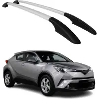 Omtec Aluminium Dachreling Relingträger für Toyota C-HR 2016-2025 Silber 2x