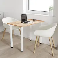AKKE Gold Craft Esstisch mit weiße beine LxBxH: 80x60x74 cm
