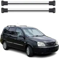 Omtec Dachträger Grundtäger für Kia Carens 2002-2006 75kg Aluminium Silber 2 tlg