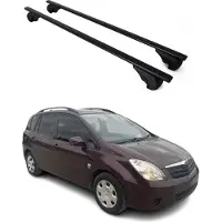 Omtec Dachträger Grundtäger für Toyota Yaris Verso 1999-2005 75kg Metall Schwarz 2tlg