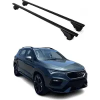 Omtec Dachträger Grundtäger für Cupra Ateca 2018-2025 75kg Metall Schwarz 2 tlg