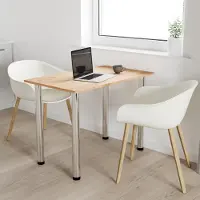 AKKE Gold Craft Küchentisch mit chrom beine LxBxH: 90x60x74 cm