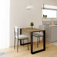 AKKE Burgund LOFT Tisch mit schwarze beine LxBxH: 80x50x75 cm